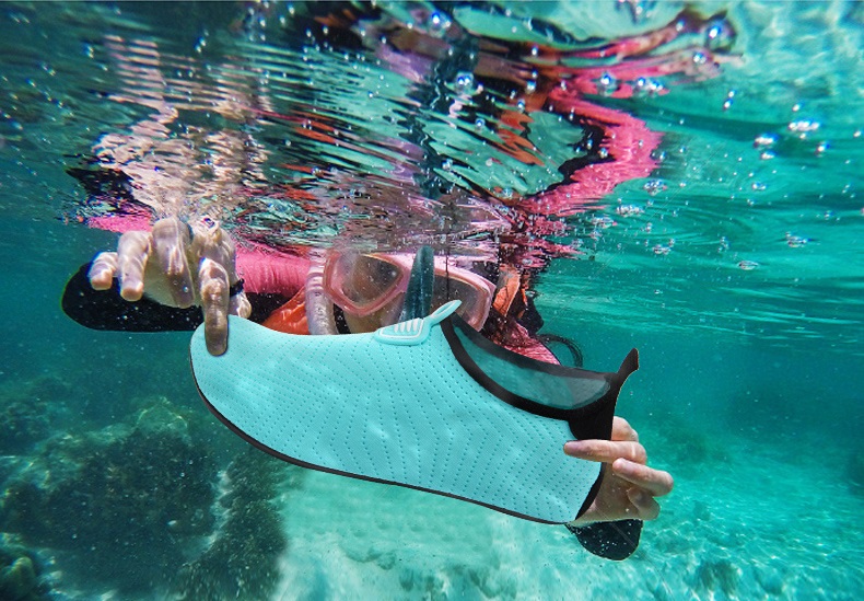 Buty do wody dla dzieci plażowe na kajak 8-9 lat miętowe